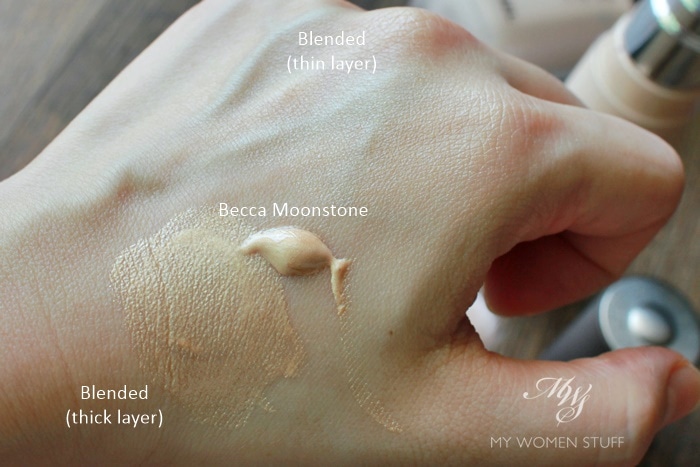 becca moonstone shimmering skin perfector swatch