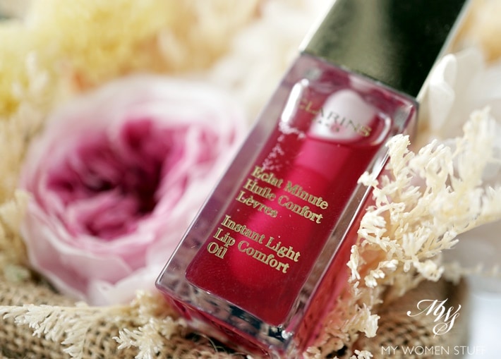 claring instant light lip comfort oil raspberry