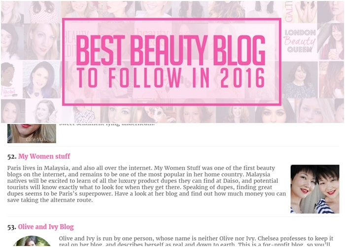 my women stuff best beauty blog to follow in 2016