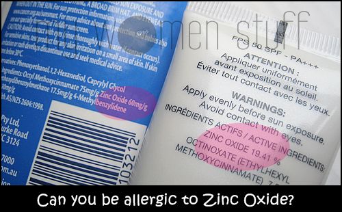 allergic to zinc oxide?