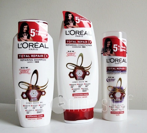 l'oreal total 5 repair shampoo conditioner night essence review