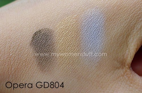 review shiseido luminizing trio eyeshadow opera gd804 swatches 