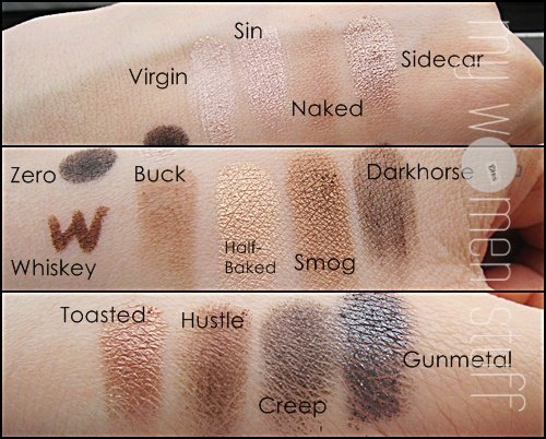 urban decay ud naked palette swatches review