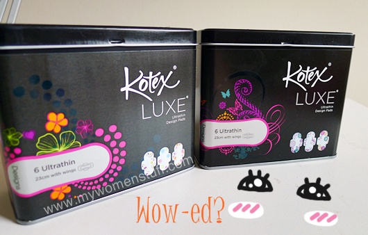 review kotex luxe ultrathin sanitary pads