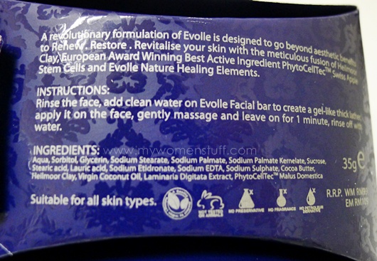 evolle soap bar ingredients