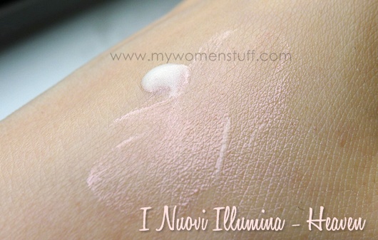 swatch of I Nuovi cosmetics Illumina in Heaven