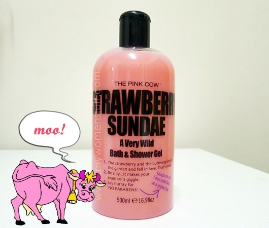 review pink cow strawberry sundae bath and shower gel