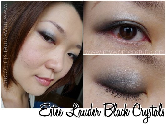 review estee lauder black crystals eyeshadow eotd look