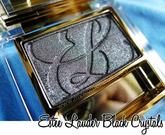 review swatches estee lauder black crystals pure color eyeshadow