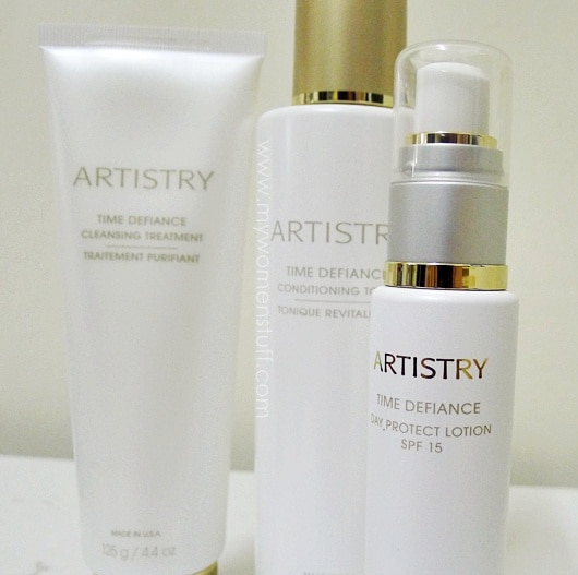 review amway artistry cleansing treatment conditioning toner and day protect lotion moisturiser