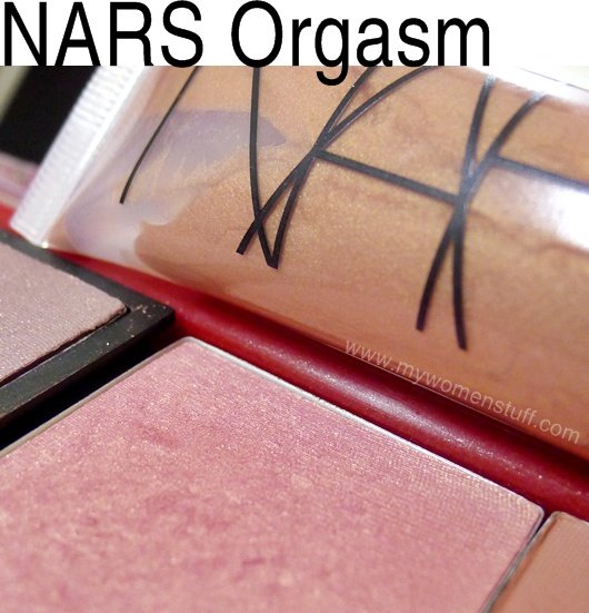 NARS orgasm blush and illuminator compared
