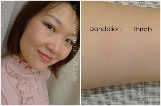 benefit dandelion blush swatch comparison