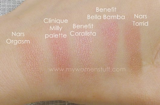 clinique milly palette blush comparison