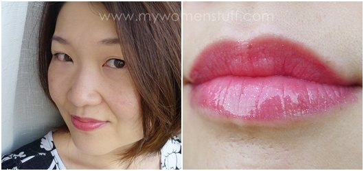 review swatch revlon colorburst lipgloss strawberry