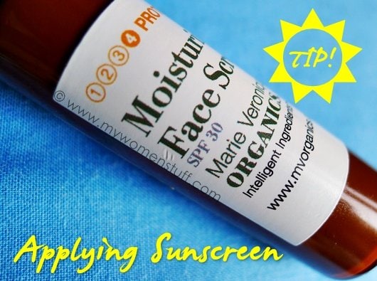 sunscreen application technique