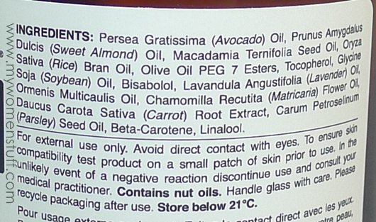aesop parsley seed cleansing oil ingredient list