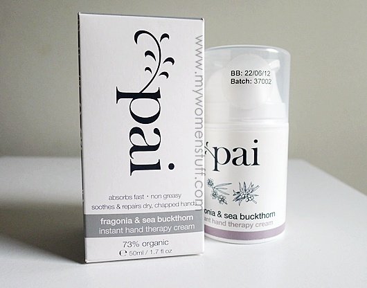 review pai skincare frangonia and sea buckthorn instant hand therapy cream
