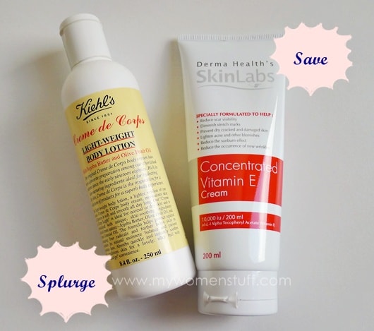 review compare skinlabs concentrated vitamin e cream kiehl's creme de corp lightweight body lotion