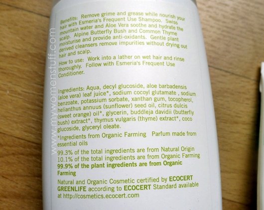 esmeria organics shampoo
