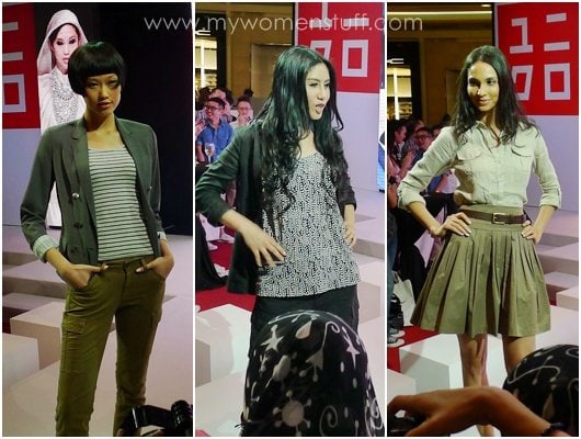 models at Uniqlo launch
