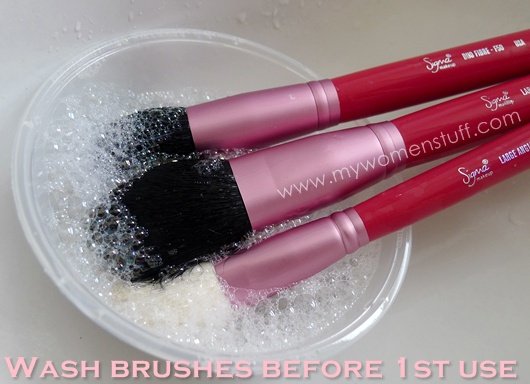 wash brushes before use