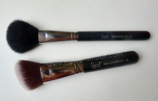 sigma blush brush and angled top kabuki brush