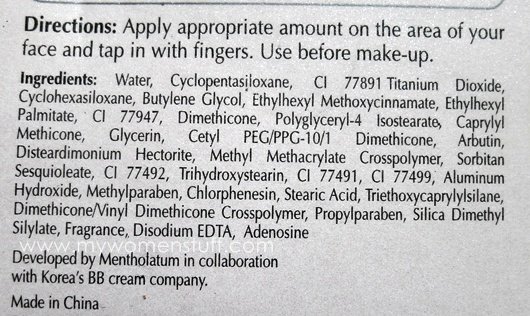 sunplay bb cream ingredients