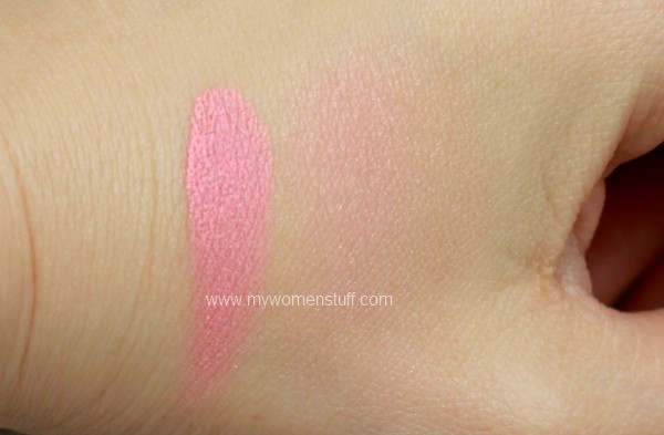 canmake cream blush swatch coral orange