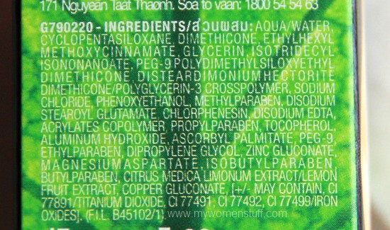 garnier bb cream ingredients