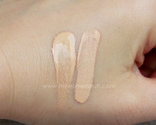 hada labo bb cream and emulsion natural beige swatch