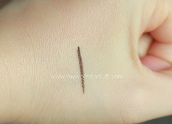 canmake creamy lasting liner swatch brown
