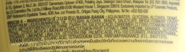 garnier body lightextra lotion ingredients