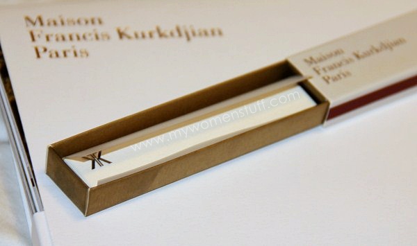 maison francis kurkdjian incense paper lumiere noire review