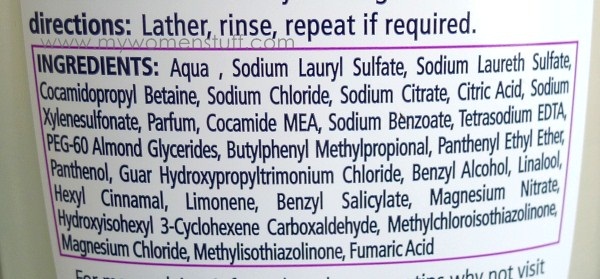 pantene aqua light shampoo ingredients 