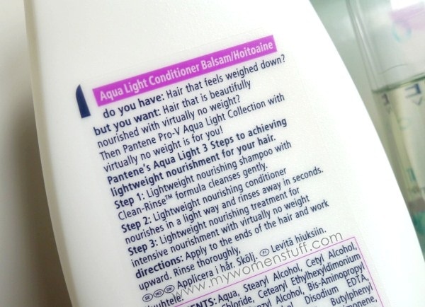 pantene aqua light shampoo