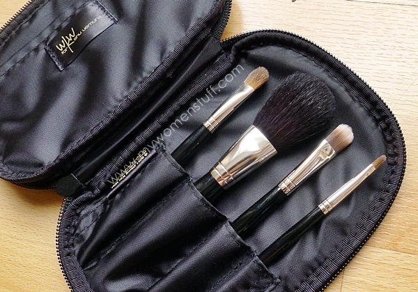 shu uemura flashing gold brushes in case