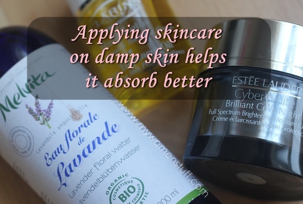 apply skincare on damp skin