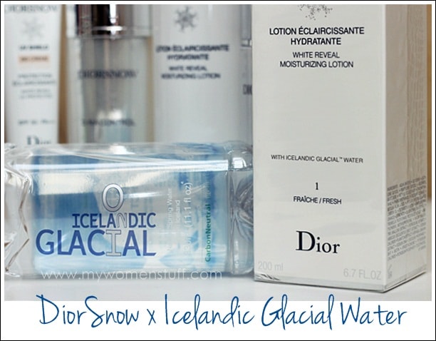 diorsnow icelandic glacial water skincare