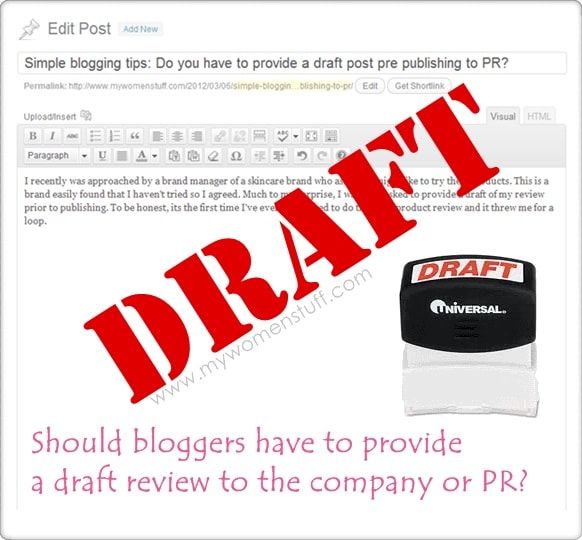 do you have to provide a draft post pre publishing