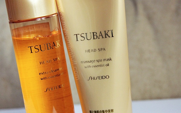 tsubaki head spa shampoo and hair mask 