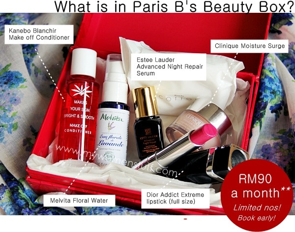 beauty bloggers beauty box contents by paris b
