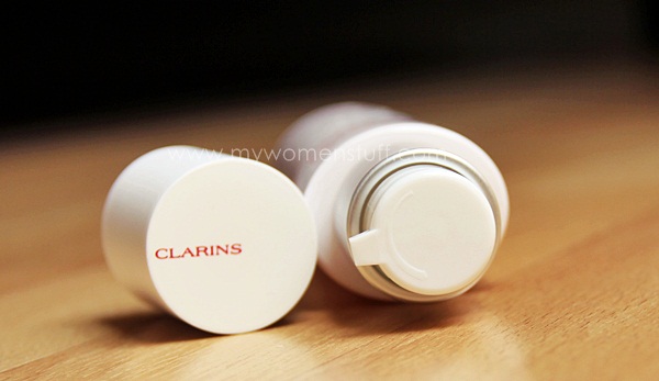 clarins velvet whitening emulsion cap and nozzle