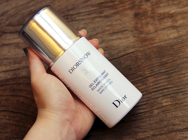 diorsnow white reveal wipe off gel bottle