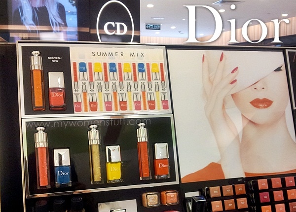 dior summer mix collection at the counter in mall