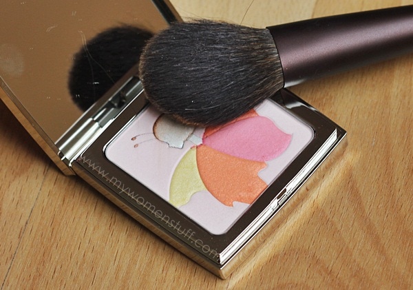 rmk 15th anniversary cheek palette pink coral review close up with brush 
