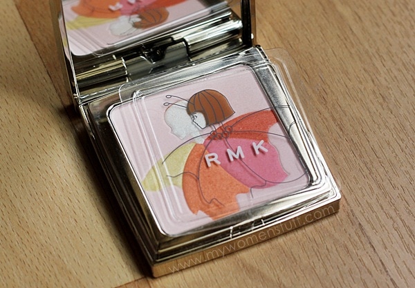 rmk 15th anniversary cheek palette pink coral blush with plastic insert 