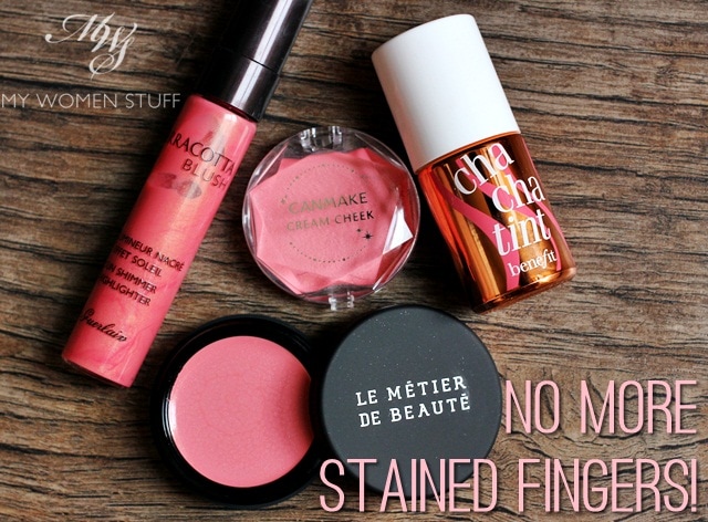 apply cream blush without staining fingers