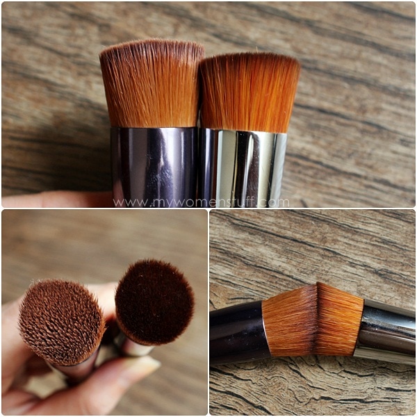 dior liquid foundation brush compared to shiseido foundation brush
