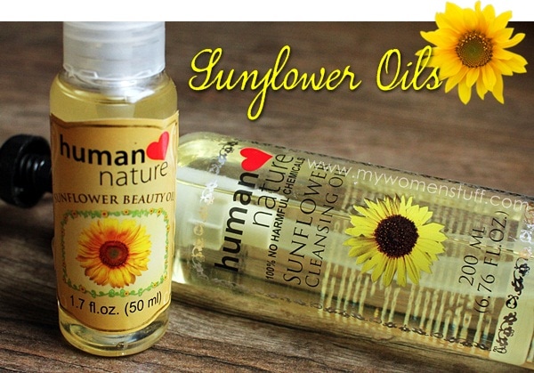 human nature sunflower cleansing oil and beauty oil