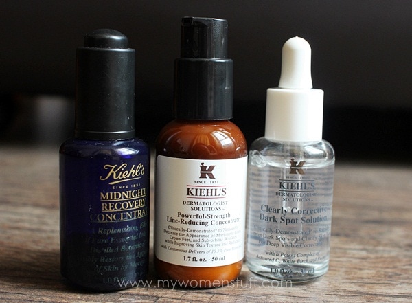 kiehl's midnight recovery concentrate, plrc, clearly corrective serum